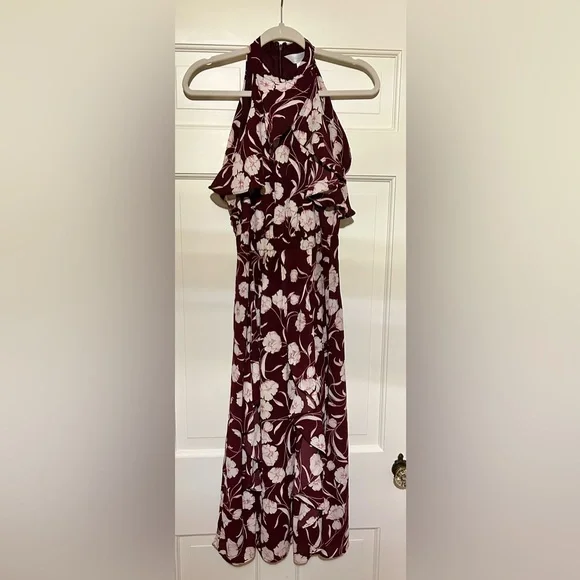 LC Lauren Conrad | Dresses | Lc Lauren Conrad Runway Ruffled Floral Halter  Dress Size 4 | Poshmark